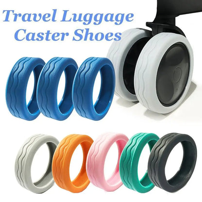 8PCS/Set Travel  Silicone Suitcase Wheels Protection