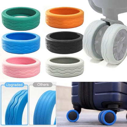 8PCS/Set Travel  Silicone Suitcase Wheels Protection